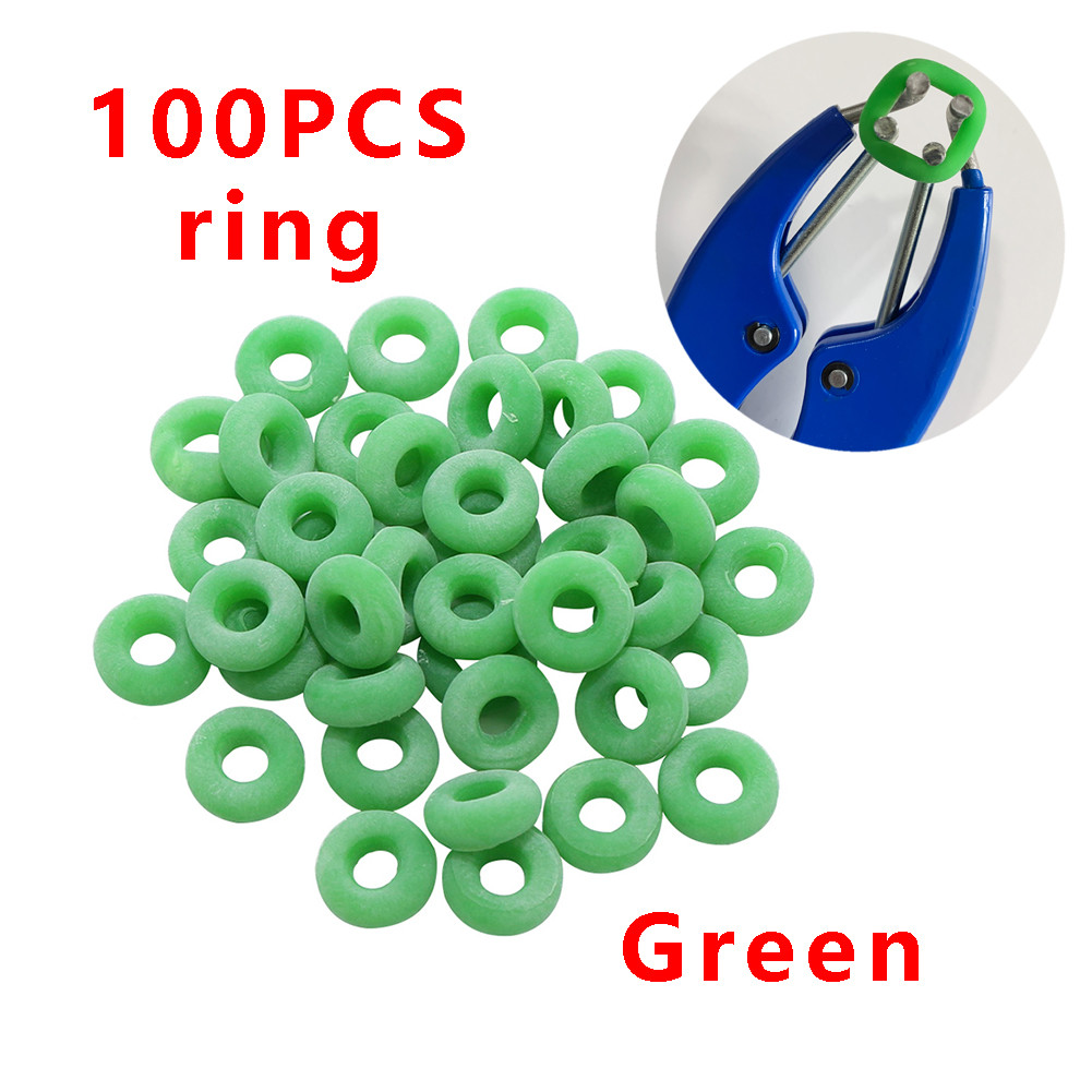 100 pcs Rubber Ring Animal Tail Docking Castration Ring Pig Sheep Broken Tail Ring Livestock Bloodle