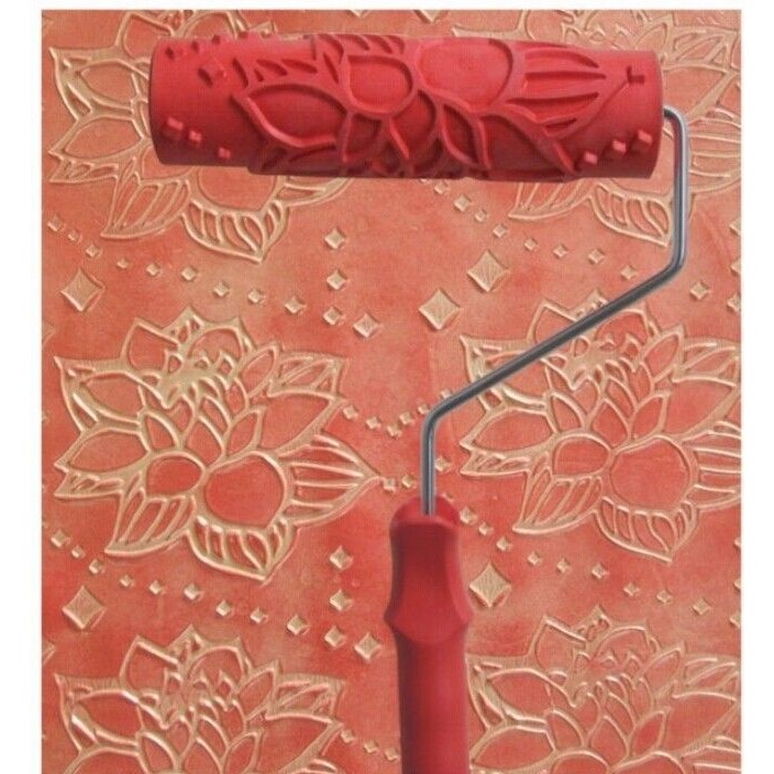 

EG237T Decorative Paint Roller Pattern Embossed Texture Painting Tools for Wall Bedroom Rubber Airless Machine Household