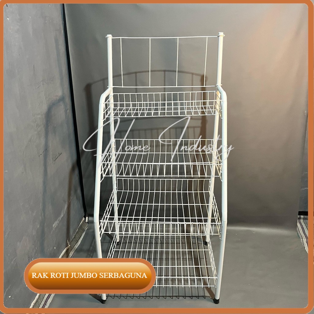 Rak roti serbaguna ssn 4/Rak besi anti karat/Rak keranjang toko/Rak display/Rak chiki/Rak toko/Rak m