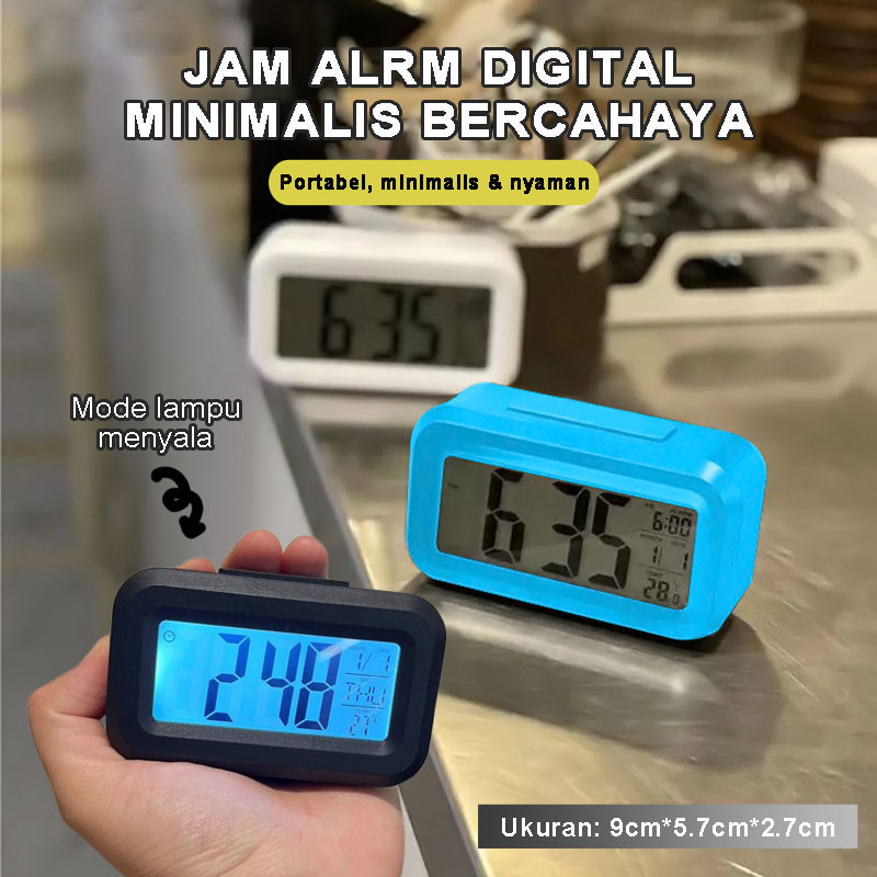 Jam Digital Mini Alarm/ Jam Weker Meja Digital Minimalis / Jam Meja Lucu LED  ST8020