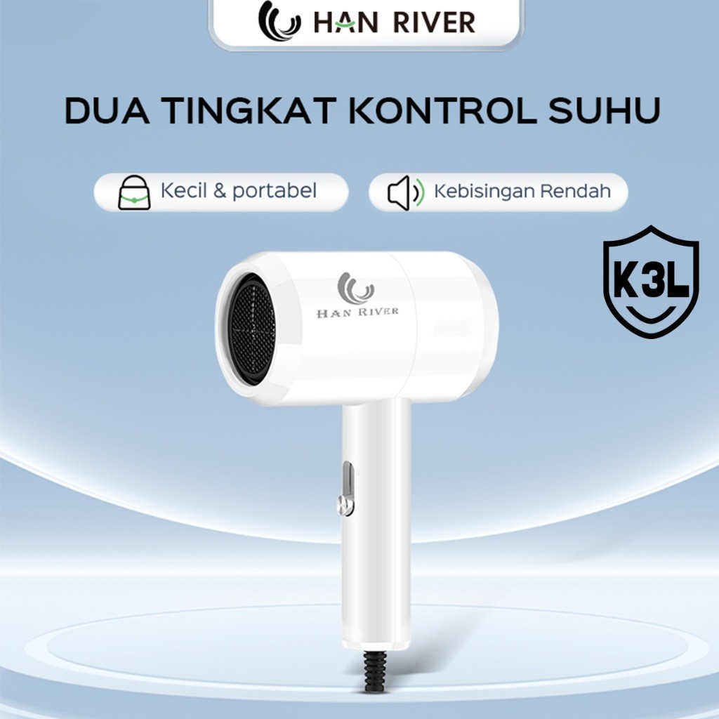 HAN RIVER Hair Dryer 600W Hair Dryer Low Watt Pengering Rambut