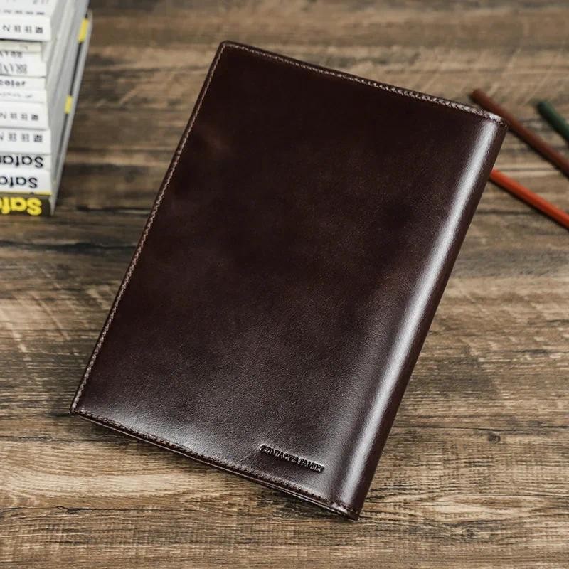 

Crazy Horse Genuine Leather A5 Laptop with Pen Holder Notebook Cover Handmade Business School Office Supplies Stationery