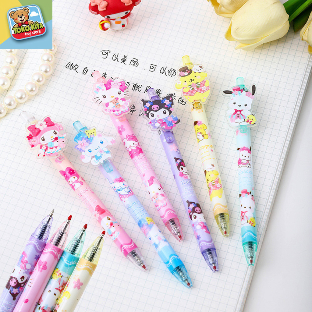 

Paket 6 Pcs Pulpen Gel Premium Karakter Sanrio Pena Aesthetic Pulpen Bolpoin Fancy Murah 0.5mm