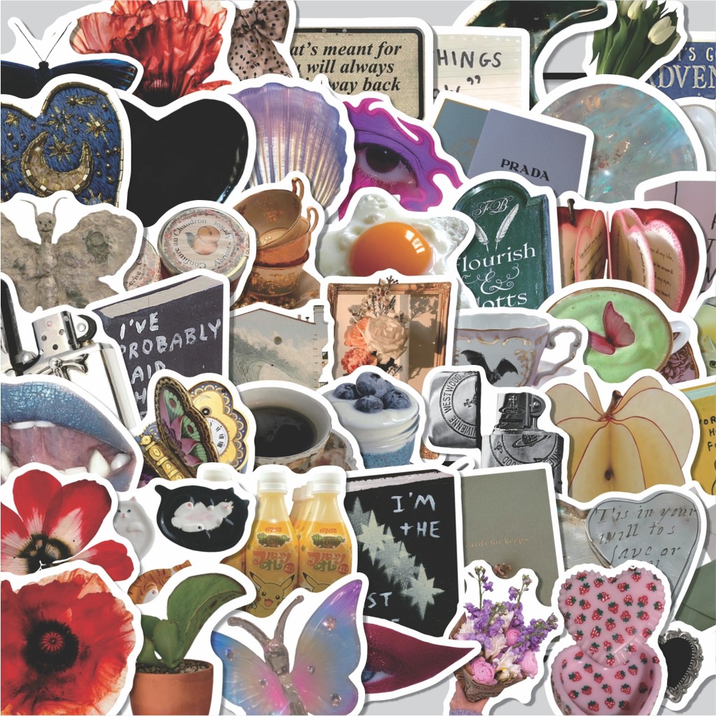 

Stiker Cutting Pack Stiker Vintage Aesthetic Isi 100Pcs Series Aesthetic Lucu Keren Untuk Koper Bahan Vynil