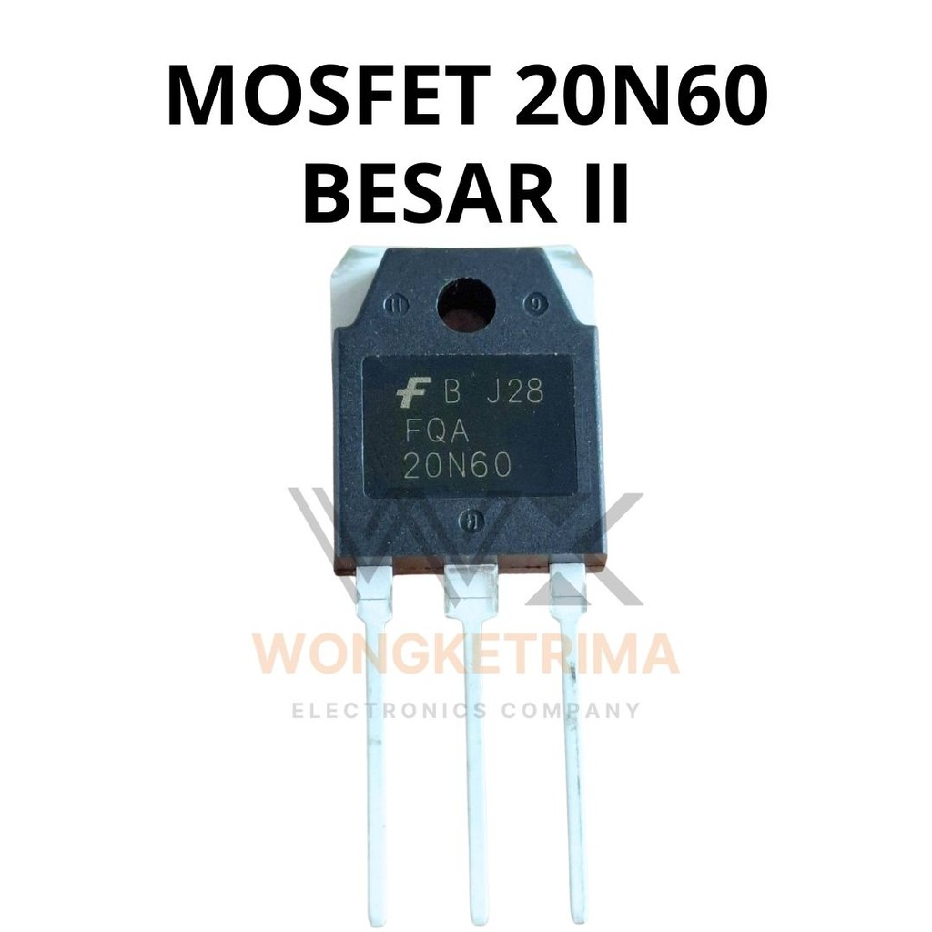 MOSFET 20N60 BESAR II – N-Channel TO-247 600V 20A (Untuk SMPS/Inverter)