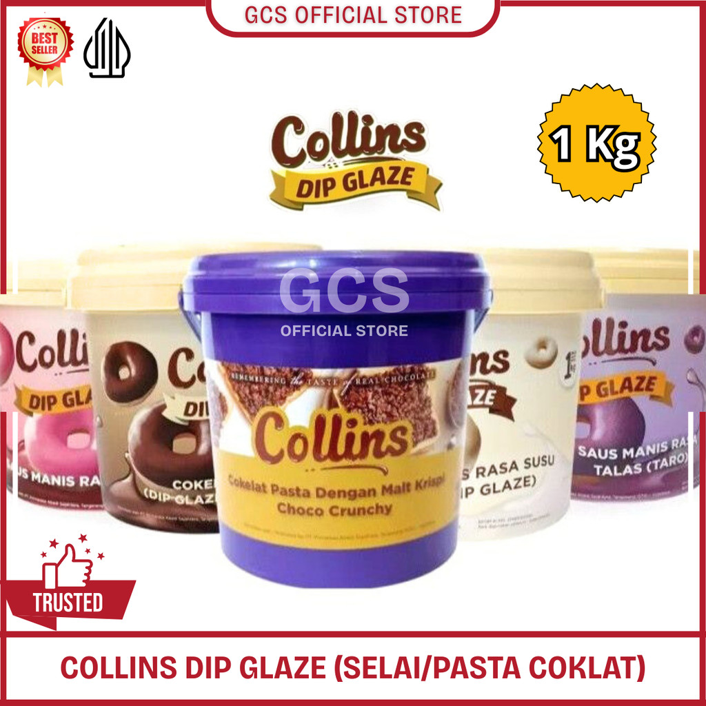 

Collins Choco Crunchy 1 kg / Collins Dip Glaze Coklat Strawberry Susu Tiramisu Green Tea Taro 1 Kg