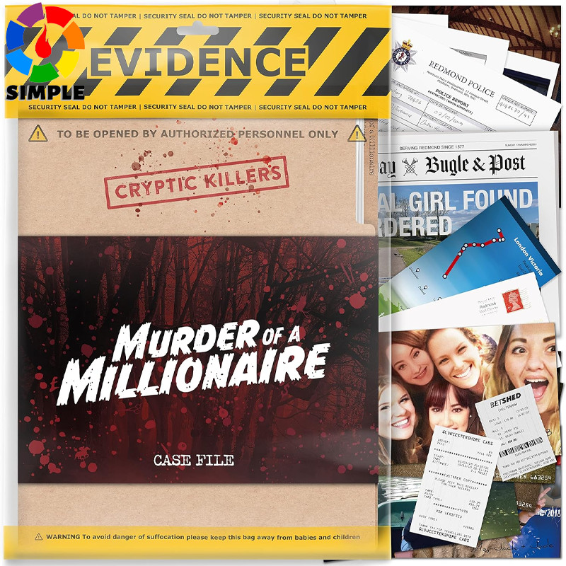 Cryptic Killers Unsolved murder mystery game - Cold Case Files Investigation Detective clues/evidenc