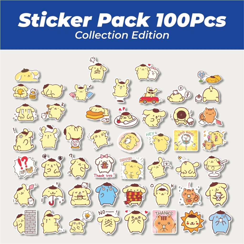 

Hot Stiker Kartun Karakter Pompompurin Lucu Anti Air Stikers Berperekat Waterproof Sticker Decal Buat Motor Helm Buku Journal Koper Casing HP Laptop Botol Minum