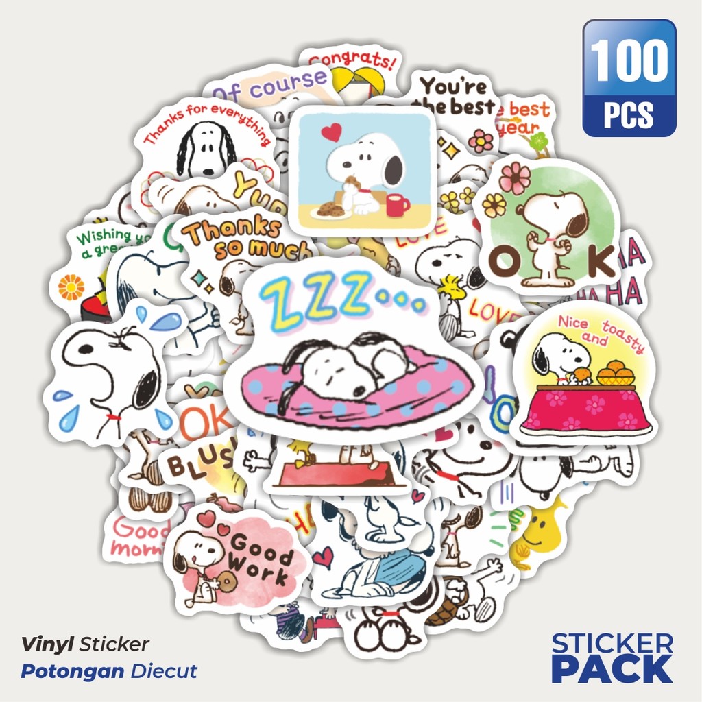 

Terbaru! 50 pcs Stiker Kartun Snoopy V42 Dekorasi Lucu Kreatif untuk Notebook, Skateboard, HP