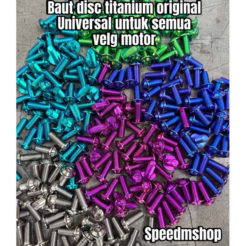 baut disc titanium 1pc m8x20mm BAUT PIRINGAN CAKRAM TITANIUM ORIGINAL UNIVERSAL MIO BEAT NEW VARIO 1