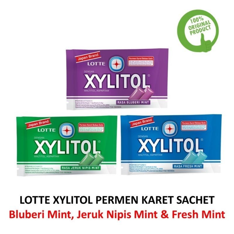 

permen LOTTE xylitol permen karet BLISTER 11.6 gram - BON