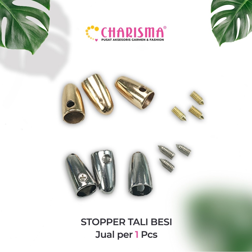 Charisma  Stopper Tali Besi Motif 2 - Stoper Buckle Jepitan Tali / Tali Celana / Tali Jaket