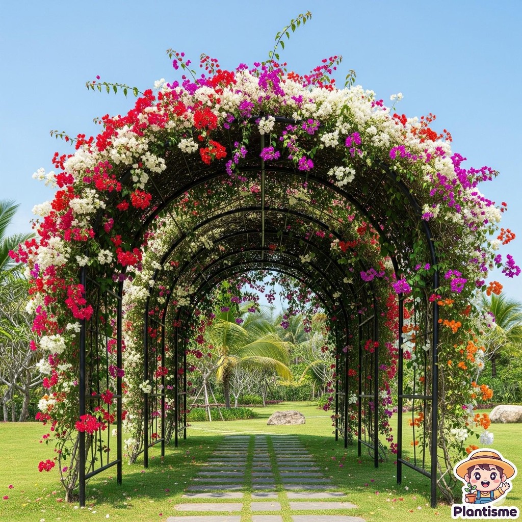 Pembuatan Pergola – Metal Arch Planter Kanopi Pagar Besi Custom Rambatan Tanaman Rambat Bunga Buah T