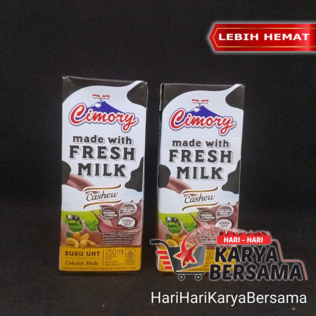 

MINUMAN CIMORY SUSU UHT FRESH MILK CASHEW PACK 2'S X 250ML