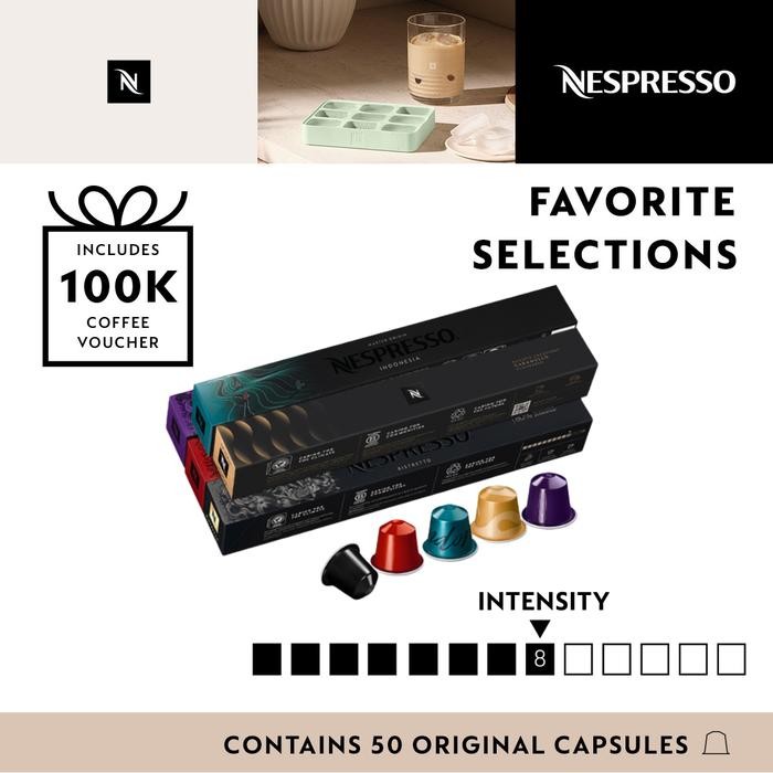 

PROMO Nespresso Favorite Selections Coffee Pack (Kopi Kapsul) - 50 Kapsul Specialty Coffee