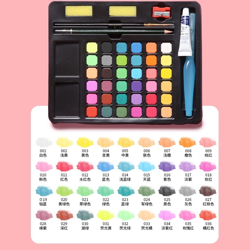 

-JOJU- 1 SET CAT AIR ISI 36 DAN 60 WARNA (FREE KUAS) / 1 SET CAT AIR DAN ALAT LUKIS 36 & 60 WARNA CERAH DAN BERAGAM