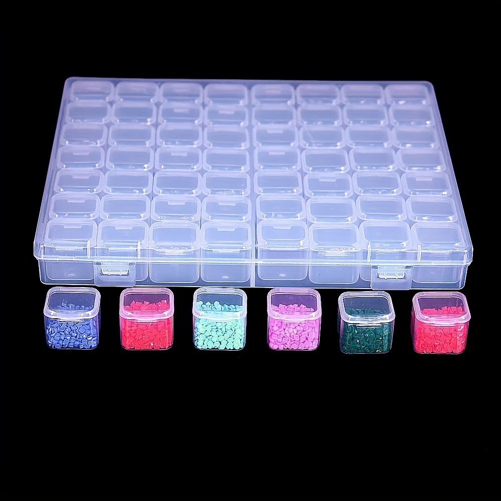 

1 Set Of 28/56 Grids, Y amond Painting Tool, Jewelry Nail Loose Bead Organizer, Independent Rice Bead Storage Container, Mul