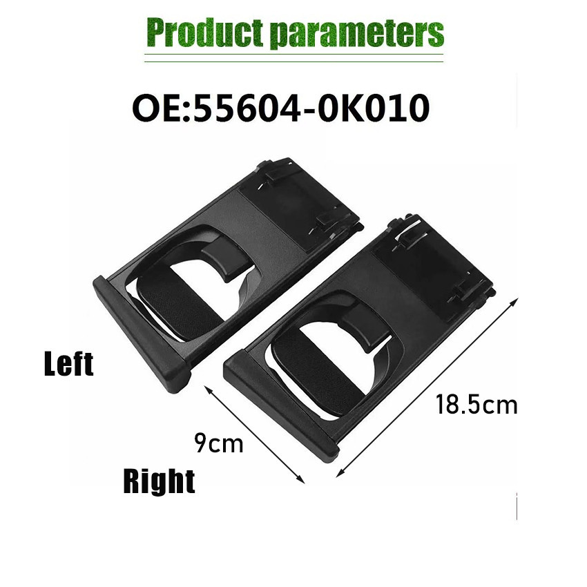 Tempat Gelas Mobil Toyota Fortuner Hitam Cup Holder & Hilux Double Cabin Organizer Aksesoris