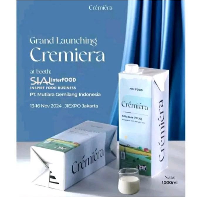 

PROMO! CREMIERA cream krim milk base diary creamer 1 ltr susu krimer pengganti santan kopi UHT milk tea gurih - STANDAR