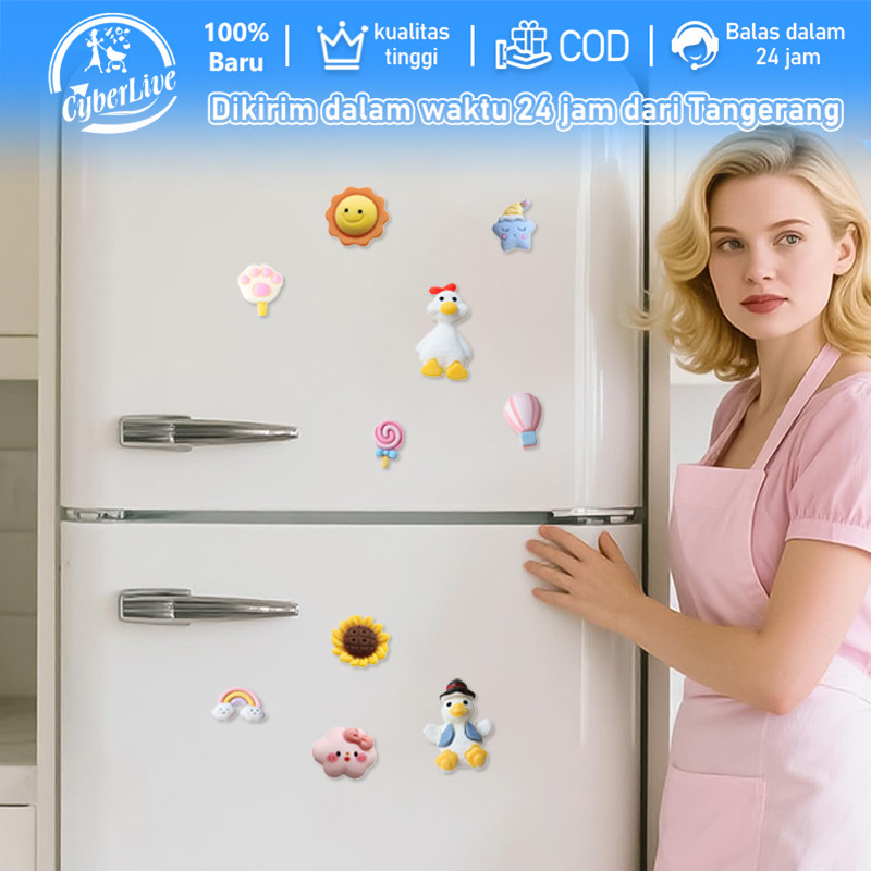 Tempelan Kulkas Aesthetic 3D Tempelan Kulkas Magnet Thiasan Kulkas Magnet Karakter Magnet Kulkas Uni