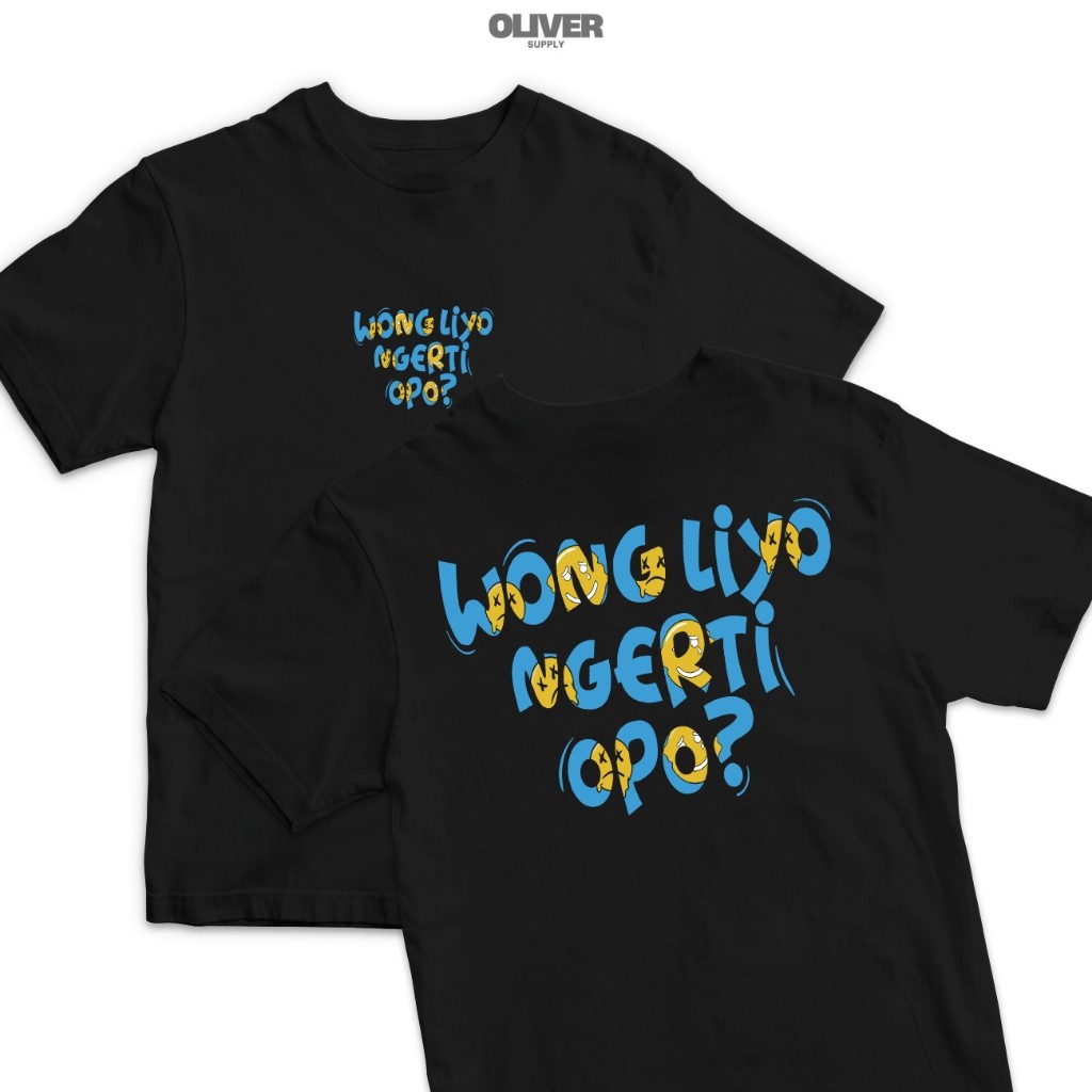 Kaos Kata Kata "Wong Liyo Ngerti Opo" / Baju Kaos kata kata keren nyindir jawa / kaos tulisan jawa l