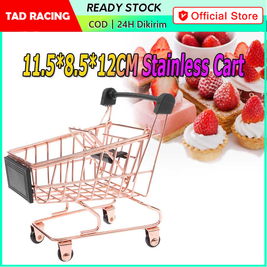 Miniatur Troli Mini - Properti Foto Produk / Miniatur Trolley Supermarket / Keranjang Belanja Mini