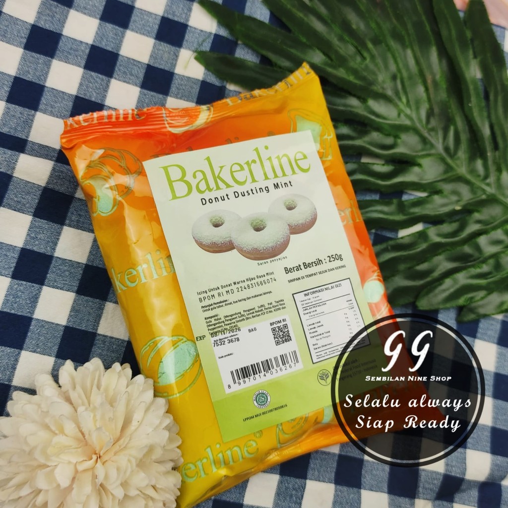 

BAKERLINE MINT Donut Dusting 250 Gram Gula Donat Icing sugar Warna Hijau Muda Green Baker Line
