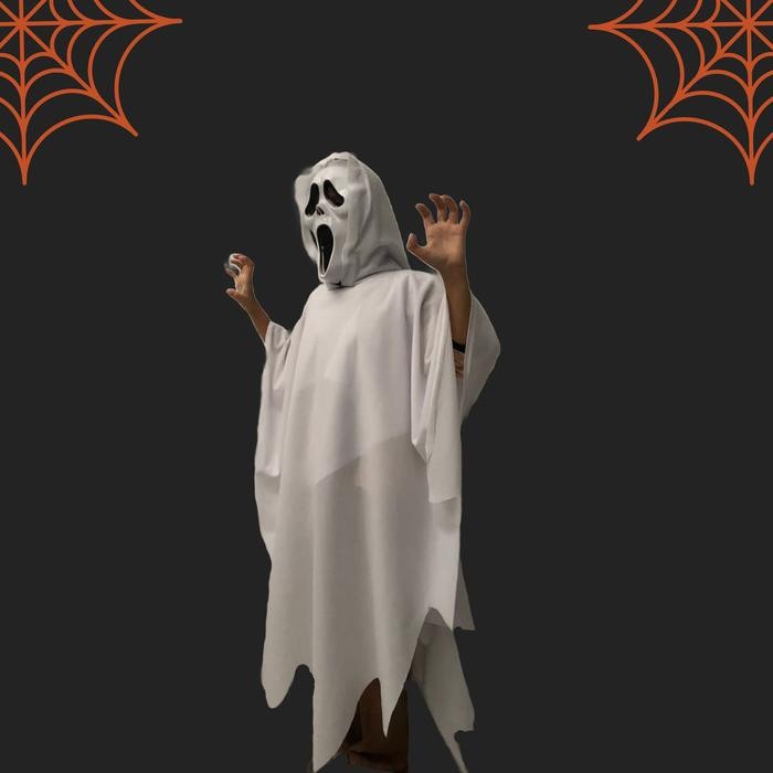 "S.LN.S" - SALE BISA COD Kostum Halloween anak dewasa hantu putih cosplay jubah ghost white Hallowee