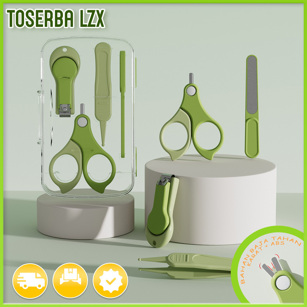 Set pemotong kuku bayi, set perawatan bayi, gunting kuku, pemotong kuku