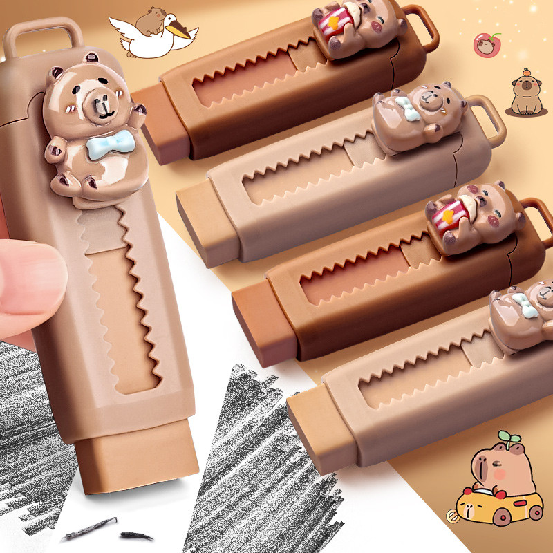 

Stationery Aesthetic Stationery Home Office Supplies School Items Gift For Student Kids Eraser Cute Capybara Eraser Funny Rubber