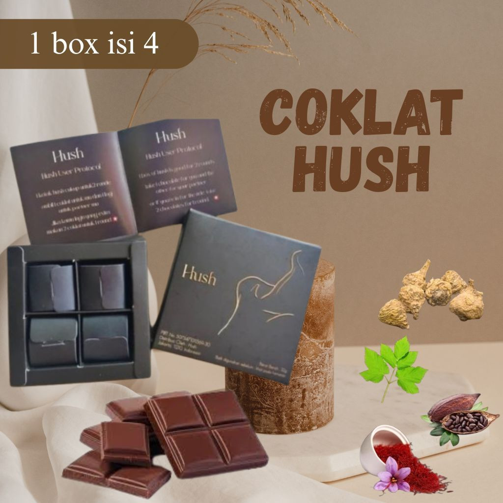 

BARUU!!Hush Chocolate For Couple 4Pcs Natural Booster COKLATE UNTUK PASANGAN