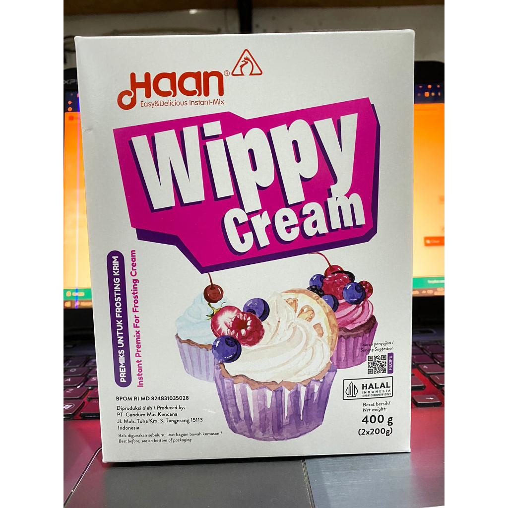 

WHIPPING CREAM HAAN /WIPPY CREAM INSTANT TOPPING POWDER 400 GRMurah