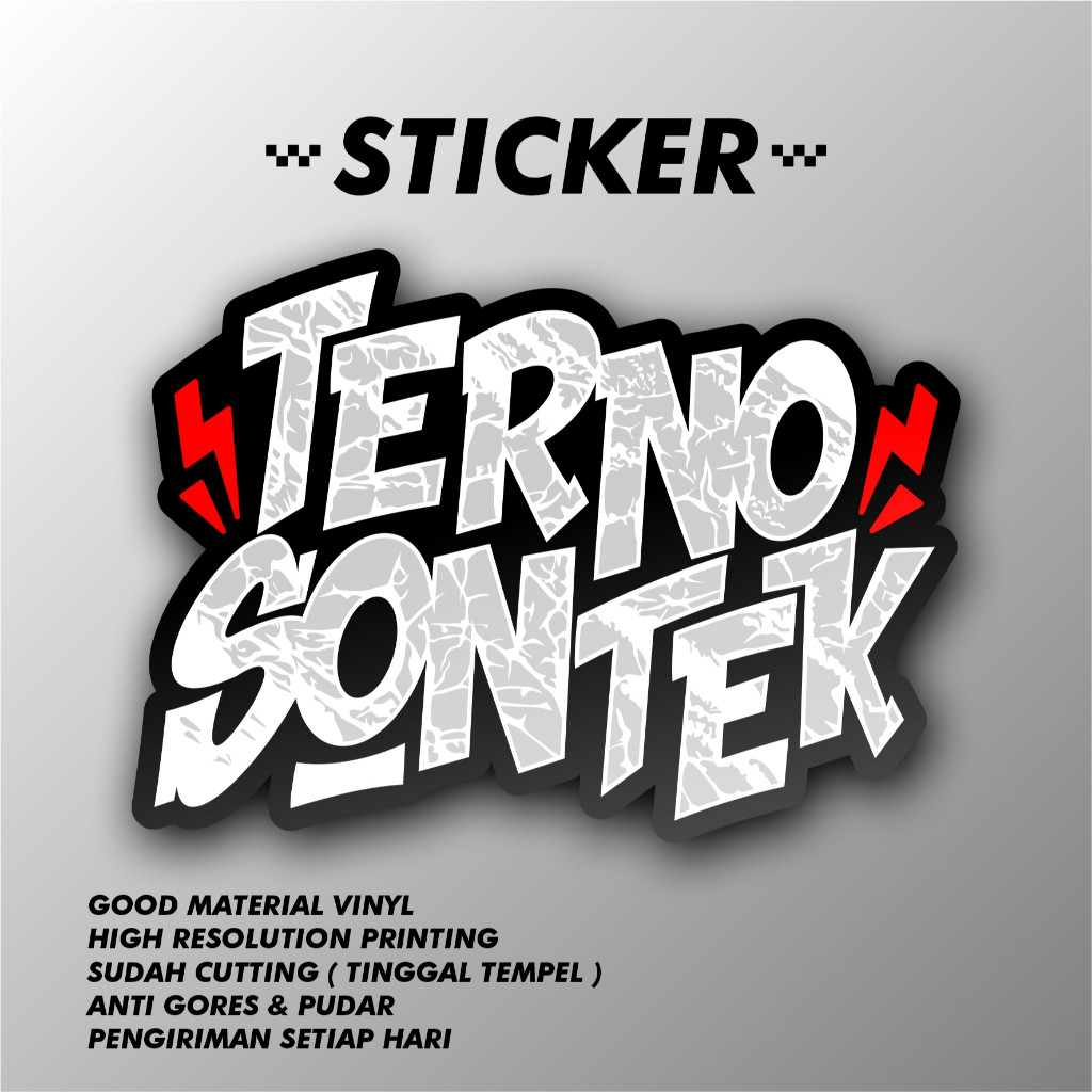 

Stiker Terno Sontek Print Cutting Sudah Potong Tinggal Tempel Anti Pudar dan gores