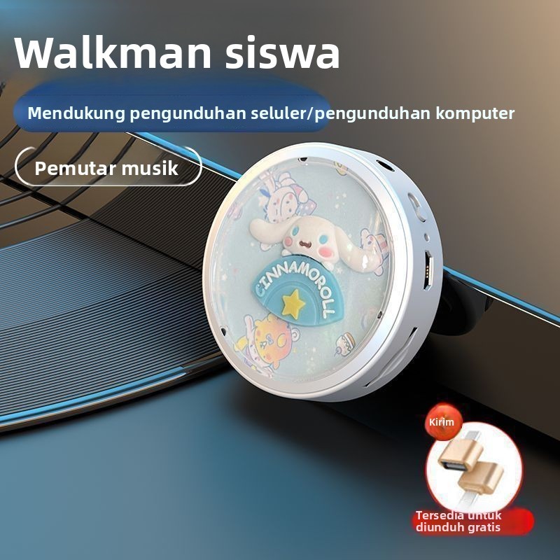 Pemutar Musik Portabel untuk Mahasiswa Pemutar MP3 Baru Pemutar Musik Mini Portabel Kartun