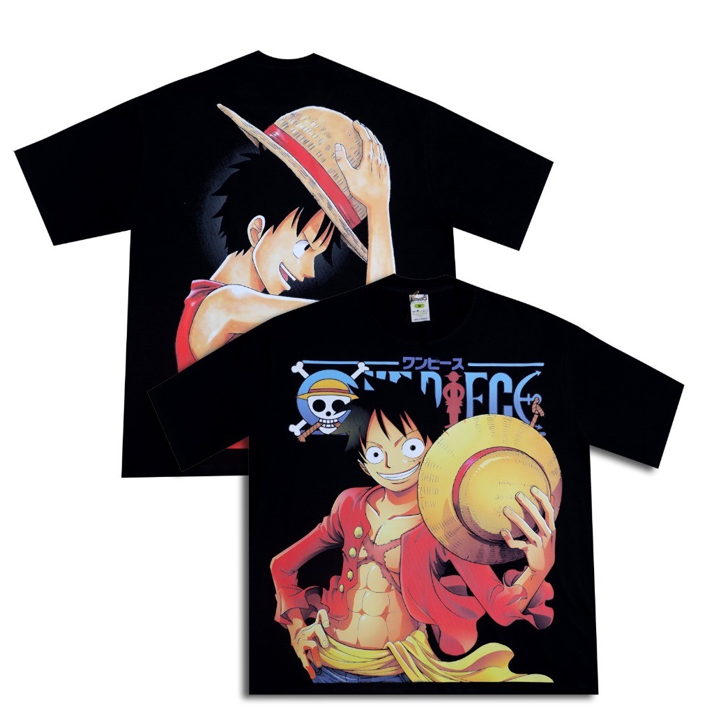 HOT Tshirt Monkey D Luffy One Piece Kaos VIntage Bootleg Oversize