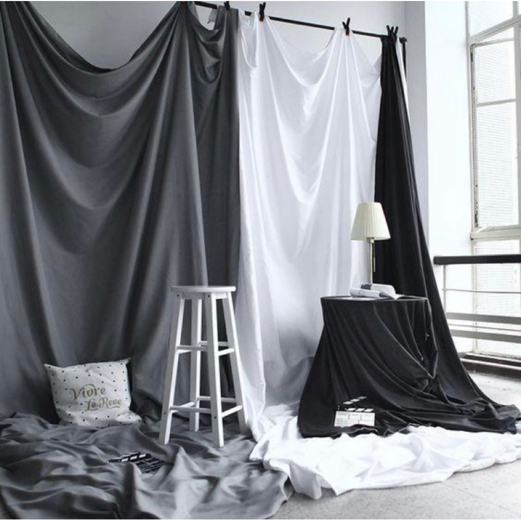 Kain background backdrop polos foto studio aesthetic