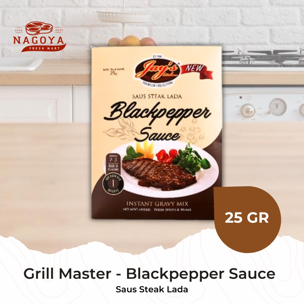 Jays Blackpepper Sauce 25G - Saus Steak Lada Hitam