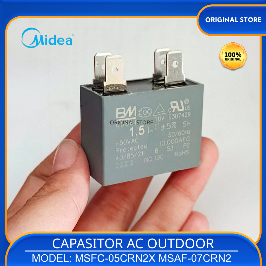 KAPASITOR AC MIDEA OUTDOOR 1/2PK MSFC-05CRN2X MSAF-07CRN2