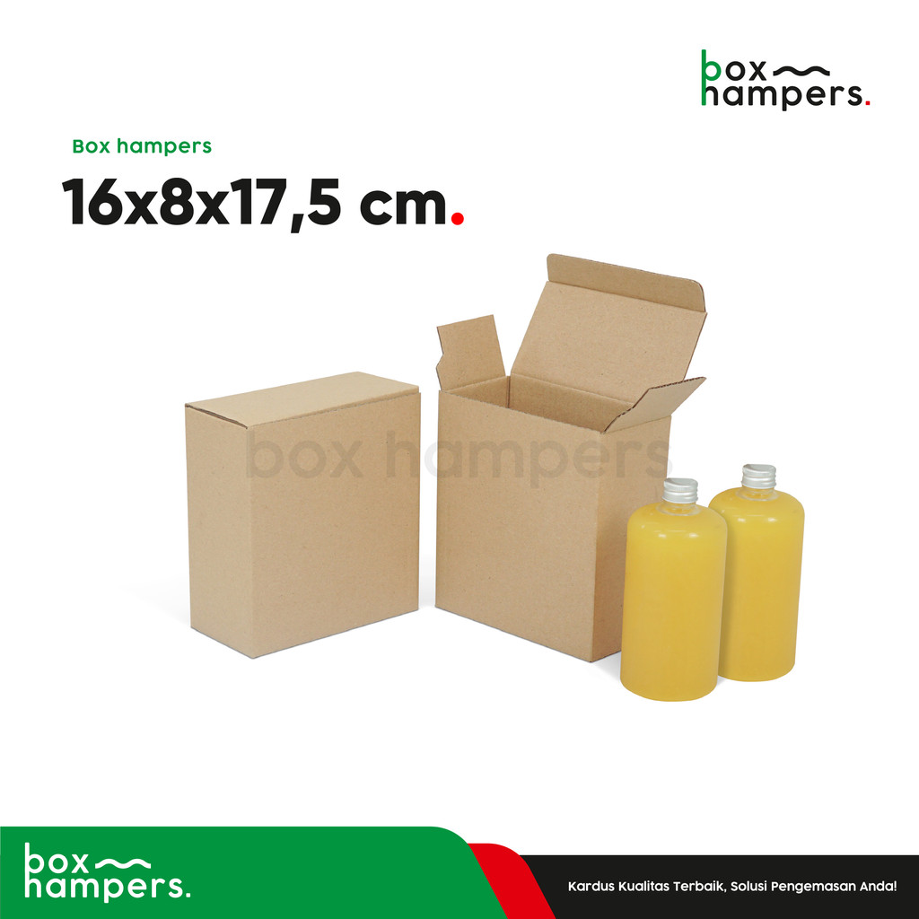 

Box 16x8x17,5 ( milofrez Isi 2 ) - Box/Kardus/Karton/Polos/Hampers/SlipLock/Kardus2Botol/Packaging/KardusSliplock/Tinggi10/Tinggi17,5