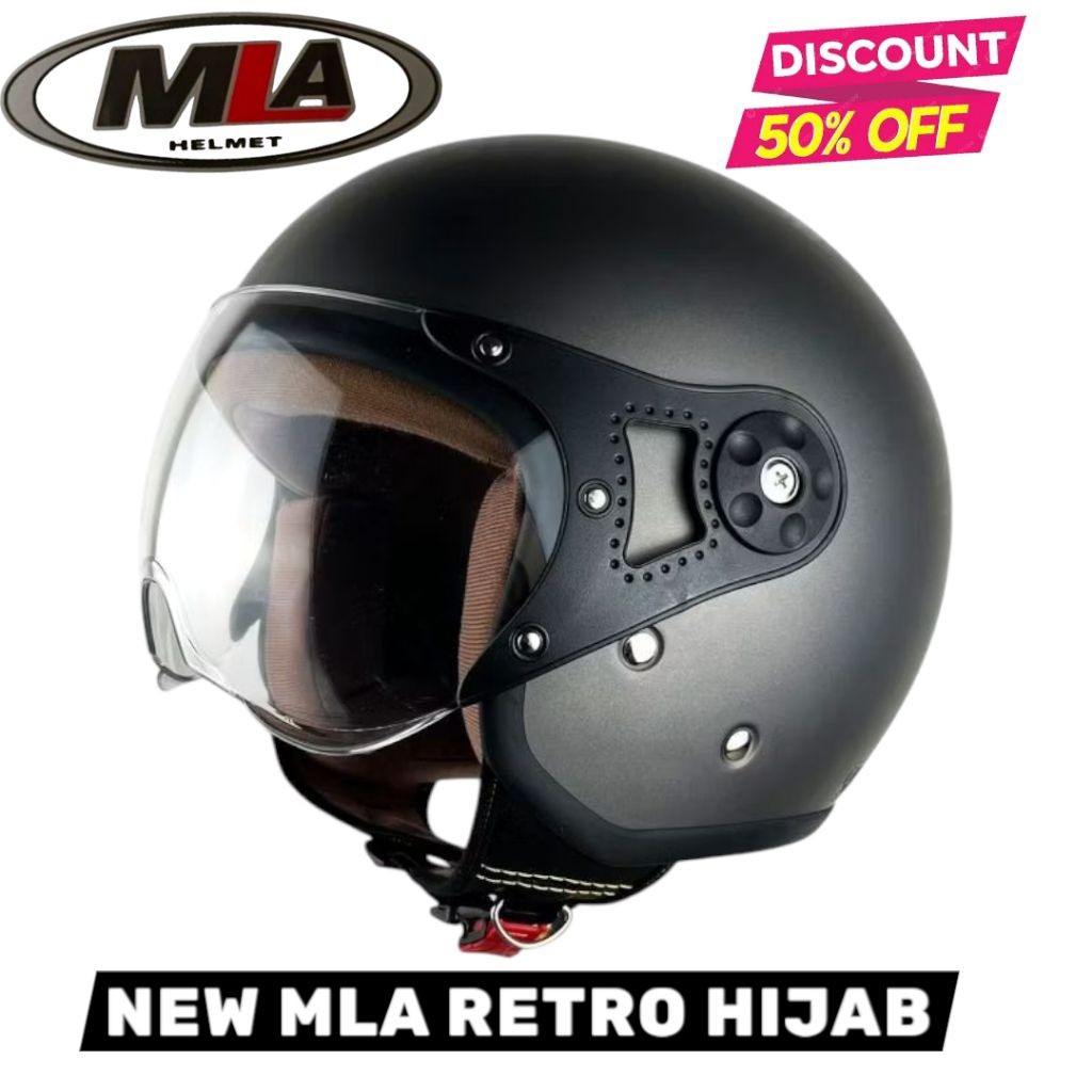 Helm MLA Hijab - Helm Bogo RETRO Helm MLA Bogo Kaca PILOT Premium SNI HARGA PROMO