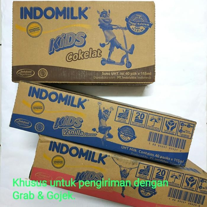 [per carton] Susu UHT Indomilk Kids Strawberry 115 ml | dus isi 40 pcs
