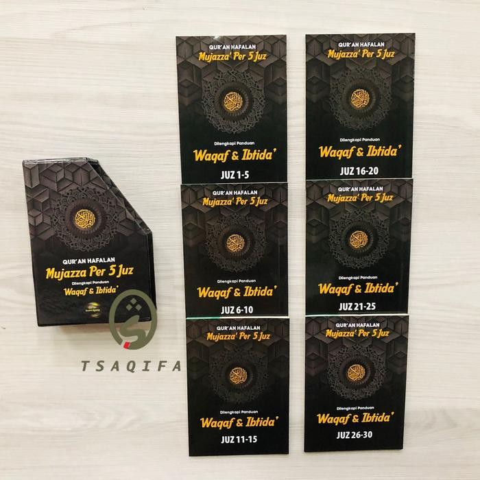 AlQuran Hafalan Waqaf Ibtida Mujazza Per 5 Juz Saku A7 BOX Penerbit Suara Agung AlQuran Per 5 Juz Al