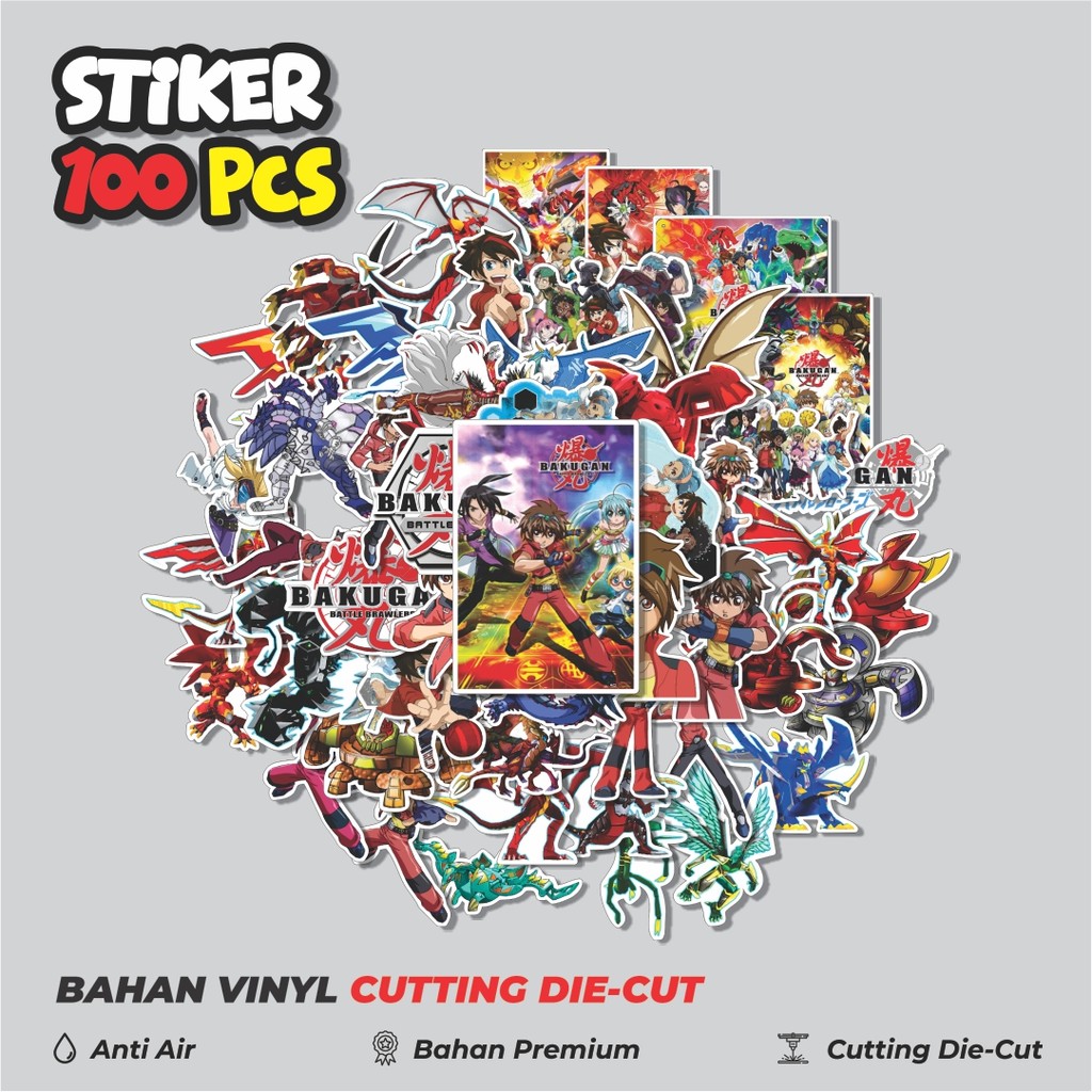 

Terbaru! 50 pcs Stiker Bakugan Cartoon Dekorasi Lucu Kreatif untuk Notebook, Skateboard, HP