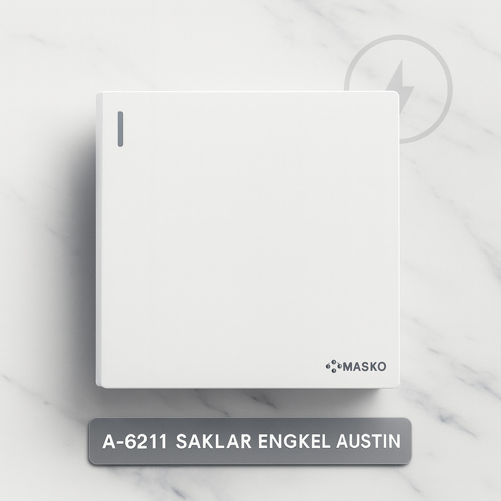 MASKO IB SAKLAR ENGKEL AUSTIN PUTIH A-6211 (A-6211) AUSTIN SAKLAR TUNGGAL SINGLE SNI ORIGINAL