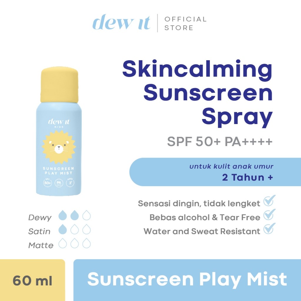 Sunscreen Anak | Dew It Kids - Sunscreen Play Mist SPF 50+ PA+++ | Sunscreen Spray Anak Sunscreen Se