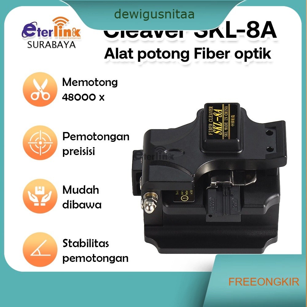 Fiber Cleaver SKL-8A Pemotong Core Kabel Fiber Optik