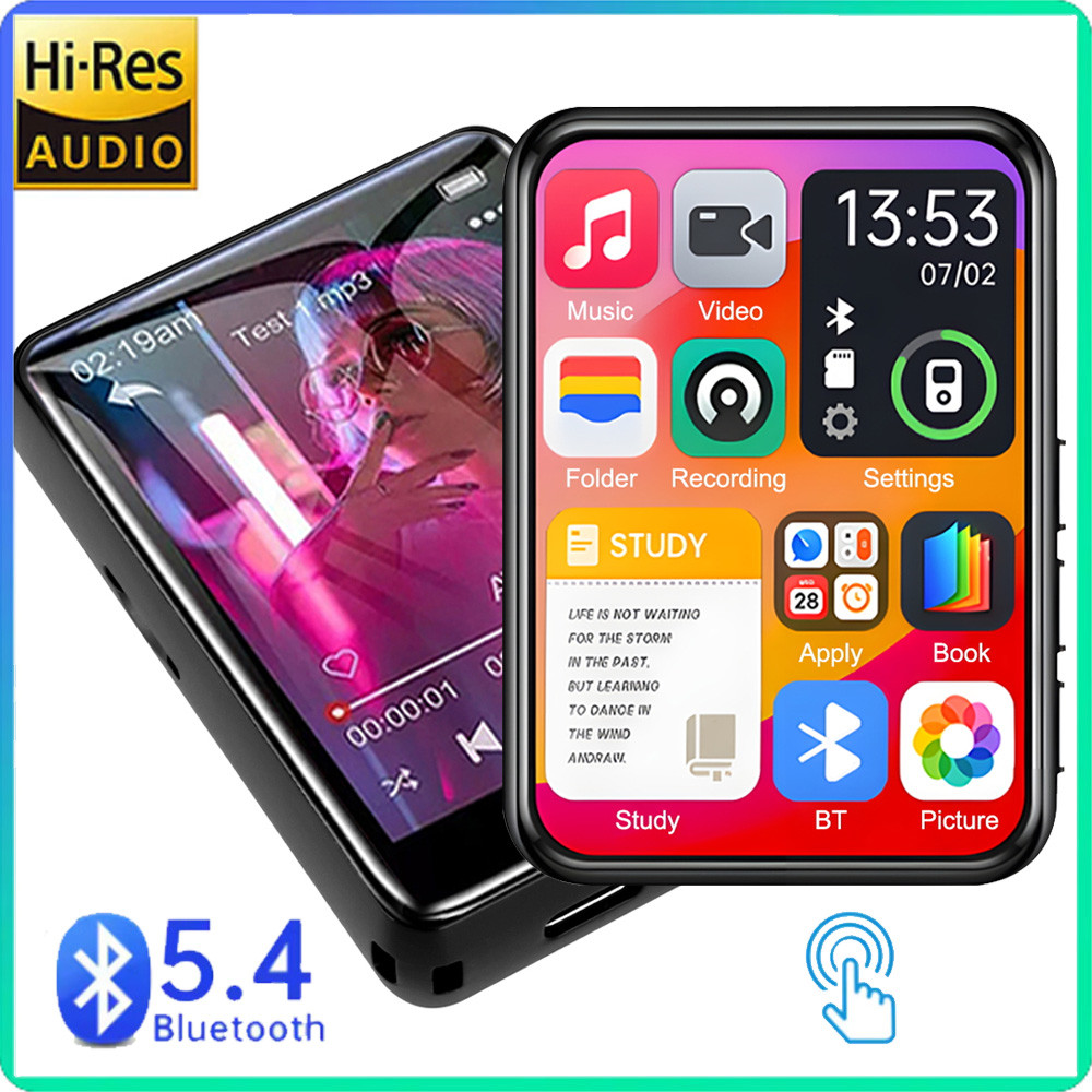 8-128GB Portable MP3 Player Bluetooth 5.4 Music Stereo Speakers Mini Recording MP4 Video Playback wi