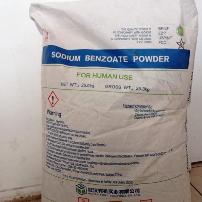 Benzoat Wuhan (Pengawet Makanan) 1kg Repack