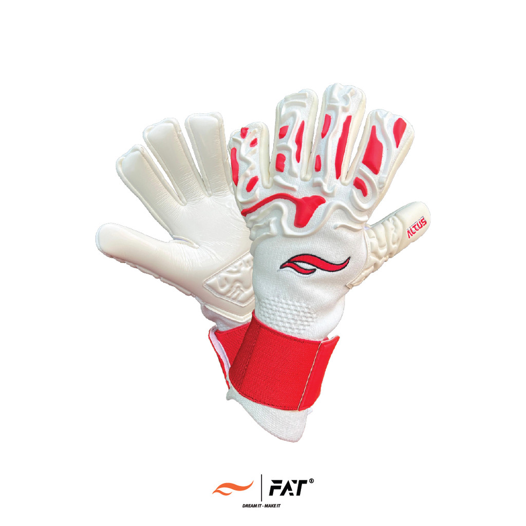 FAT VENOM ALTUS LIMITED EDITION NEGATIVE CUT - WHITE/RED (SARUNG TANGAN KIPER, GK GLOVES)
