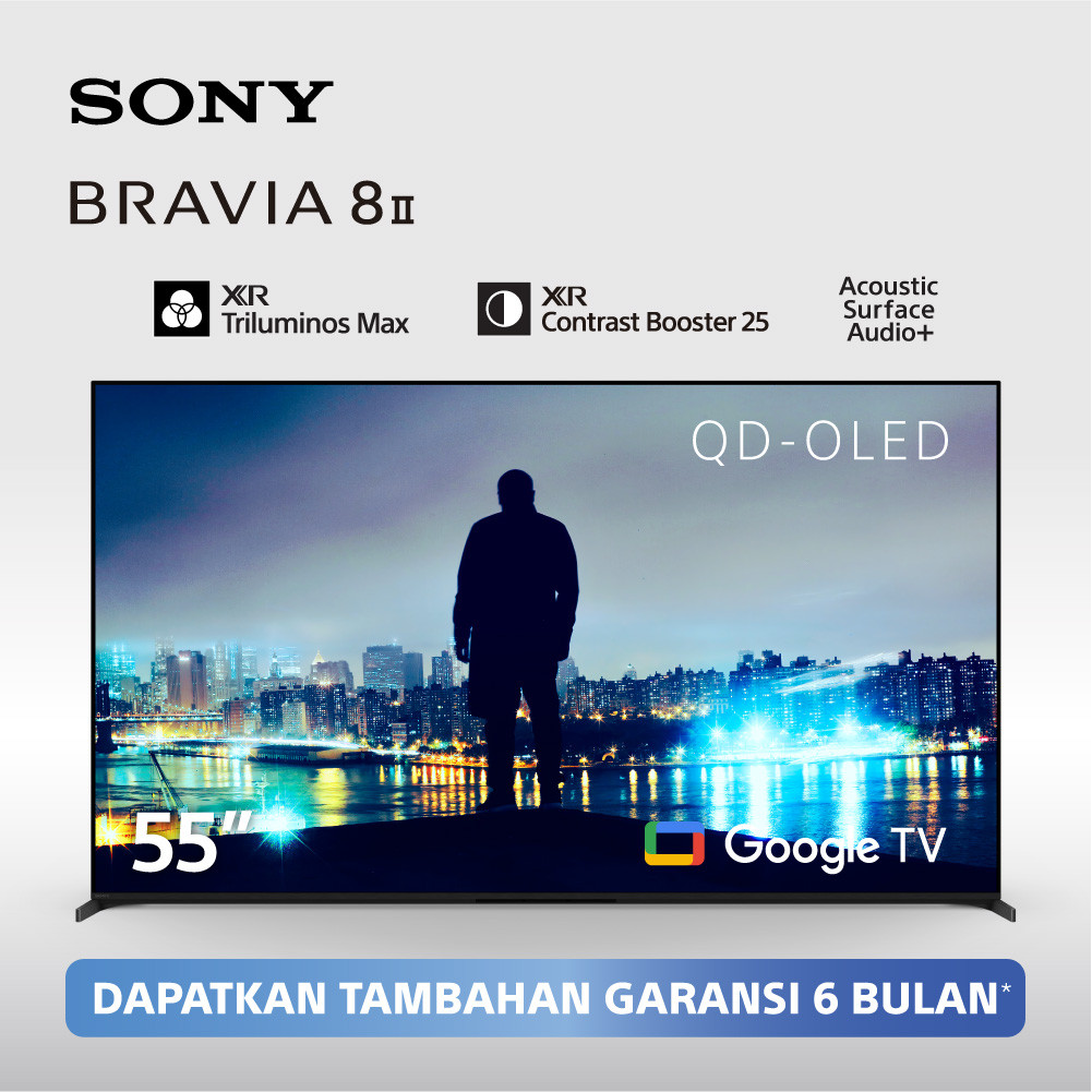 Sony | BRAVIA 8 II 65 Inch TV | QD-OLED | 4K Ultra HD | HDR | Smart TV (Google TV) | 2025 Model | K-